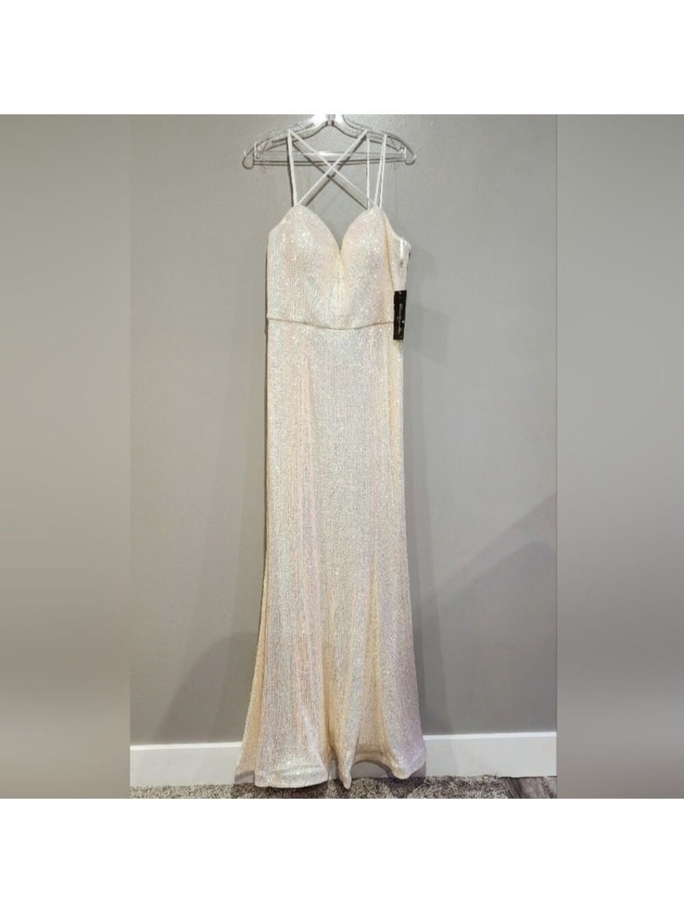 Cinderella Divine Sequined Opal Champagne Dress - New With Tags